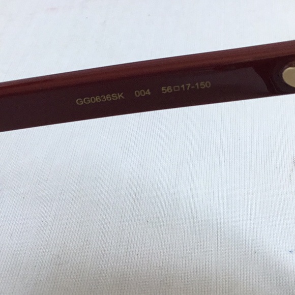 GUCCI RED CAT EYE SUNGLASSES LADIES. - Picture 9 of 13